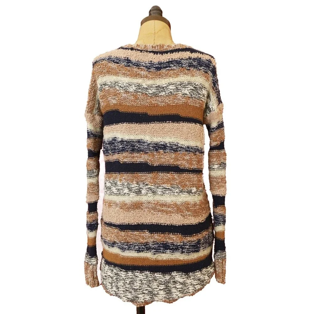 American Eagle Outfitters Striped Sweater XS Long Sleeve Chunky Multicolor B45
